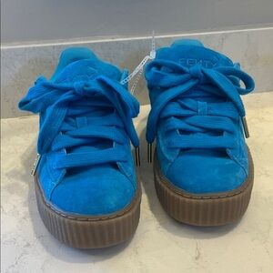 Puma x Fenty Blue Suede Sneakers